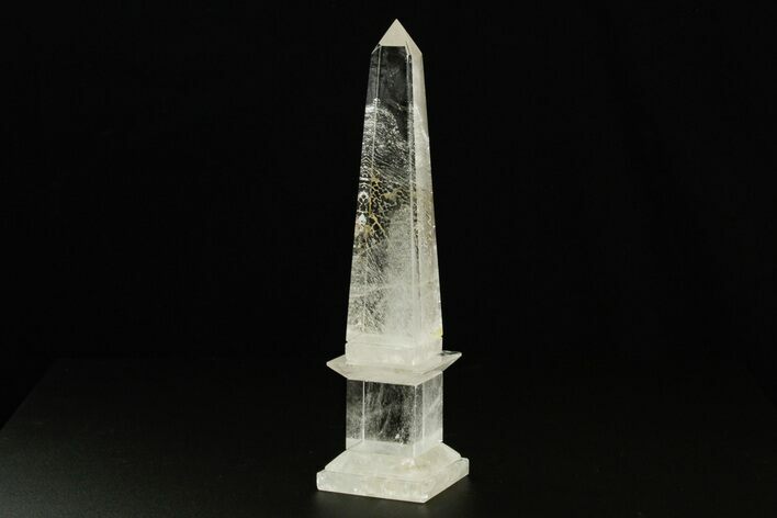 Polished Clear Quartz Obelisk - Madagascar #378870